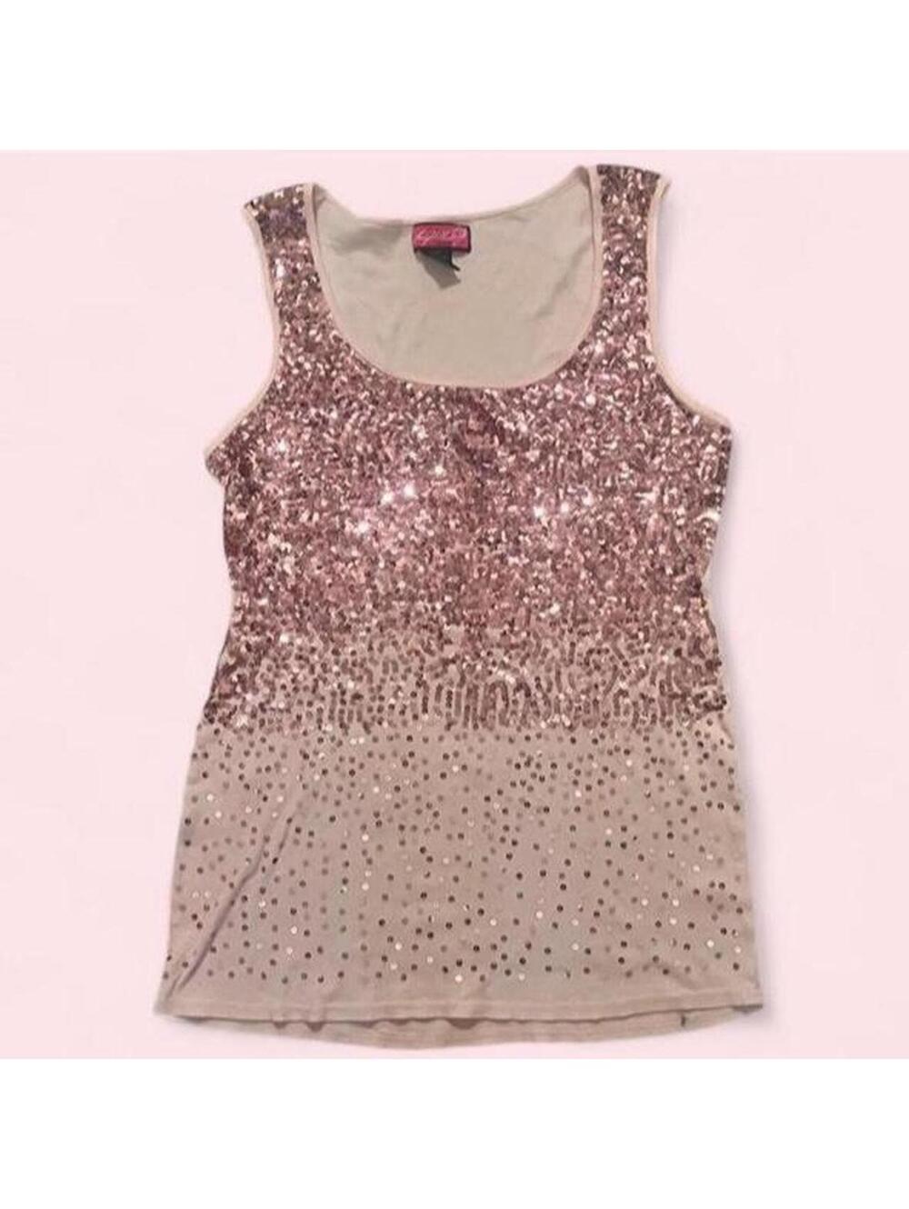 💖 pink sequin y2k tank top ! 💖